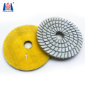 4 inch 3 steps flexible diamond wet polishing pad for stone